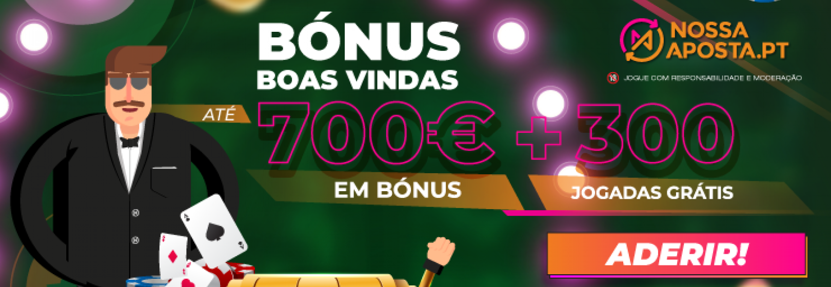 NossaAposta Casino Bónus | 300 Jogadas Grátis + até 700€